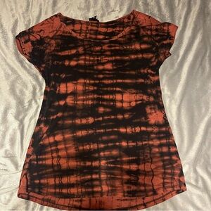 Dark Orange & Black Short Sleeve Shirt